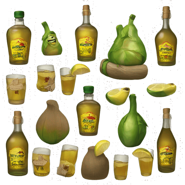 Cachaça na garrafa emoji