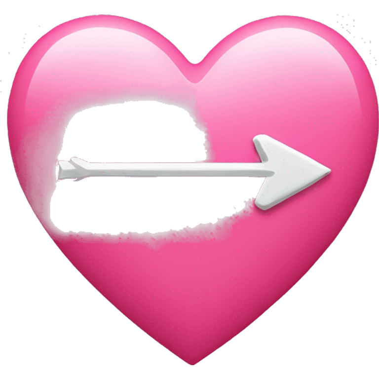 Pink heart with a arrow in it emoji