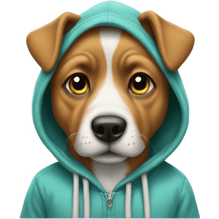 dog wearing a hoodie emoji