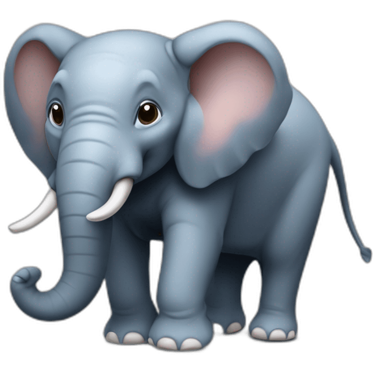 Éléphant sur une souris emoji