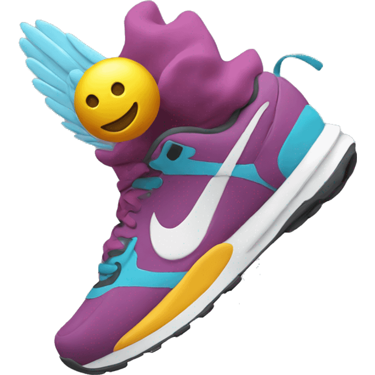  flying nike sculpture emoji