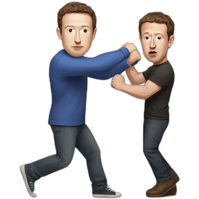 Mark Zuckerberg fighting Elon musk emoji