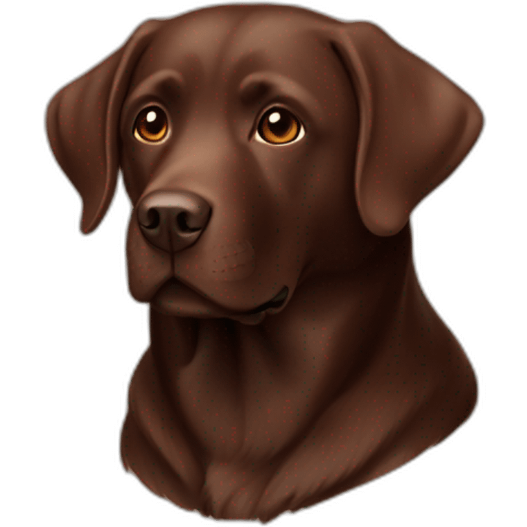 Chocolate labrador autumm emoji