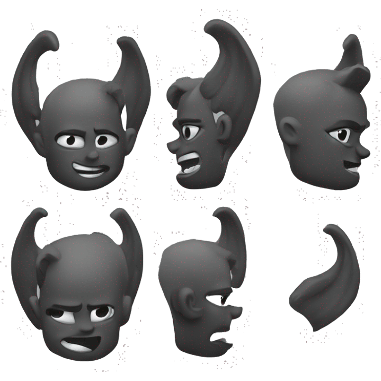 Left part Half demon , rigth part half angel. Black color only emoji