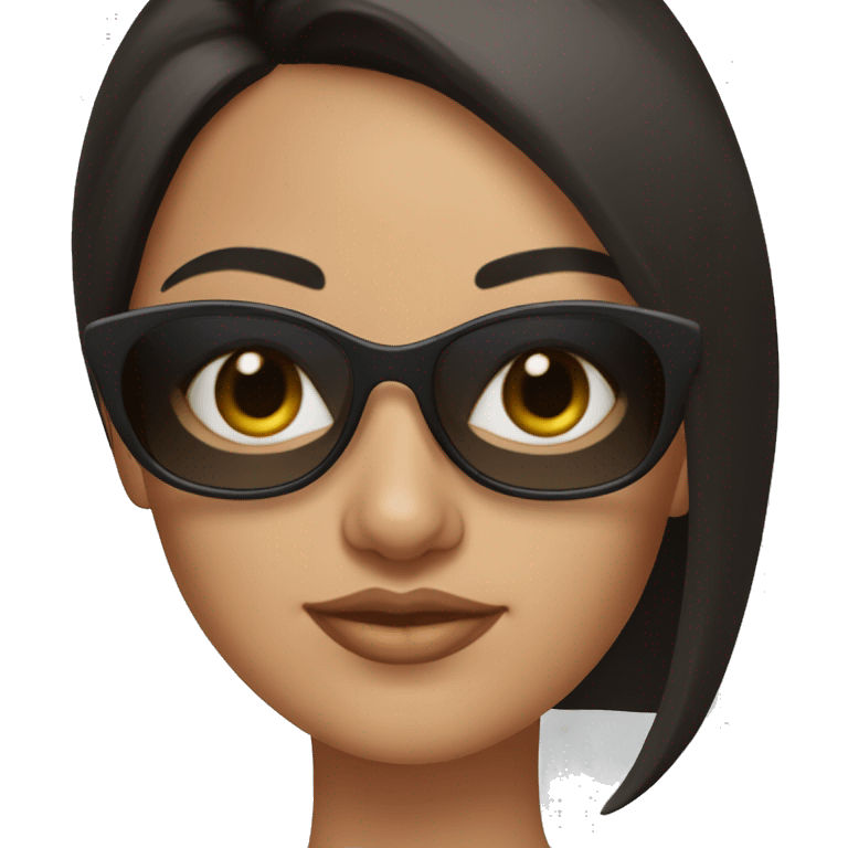 Armenian brunette girl with cat eye sunglasses  emoji