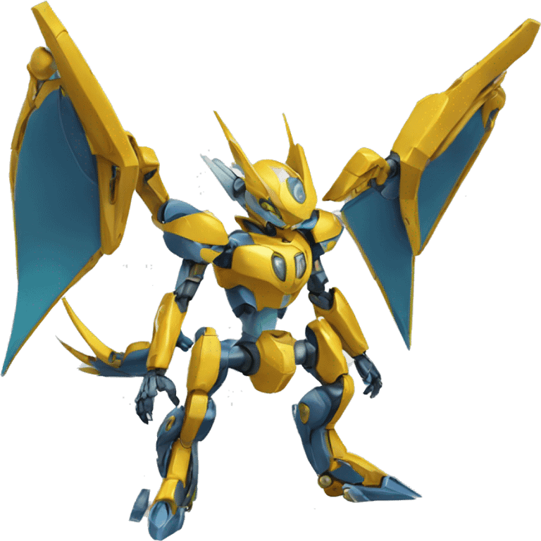 Futuristic Mechanical Pokémon-Medabot-Dragon full body emoji