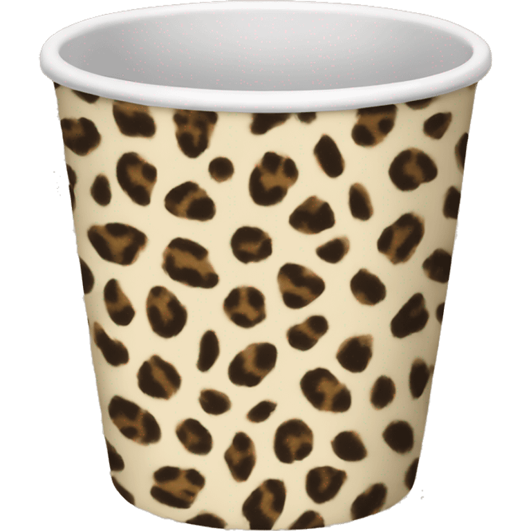 leopard print cup emoji