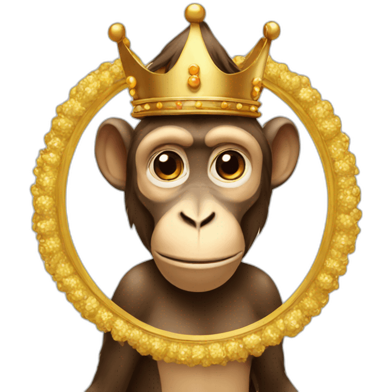 Monkey with crown  emoji