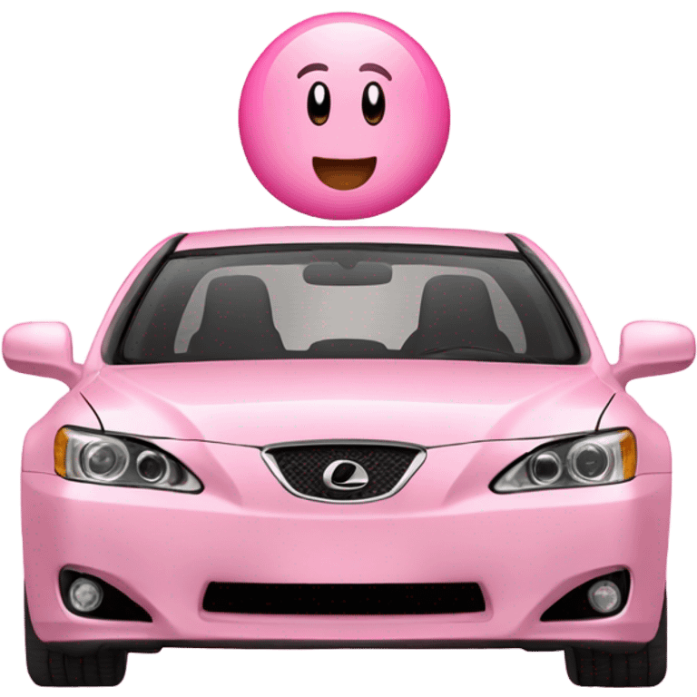 Kirby with a pink lexus gs300 emoji