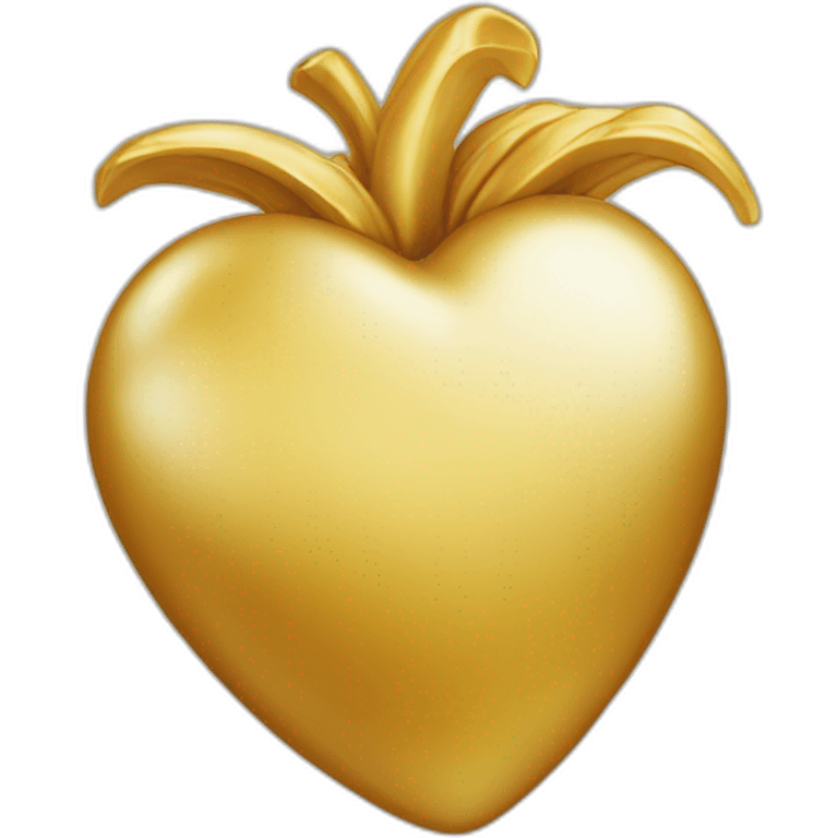 Corazón color dorado emoji