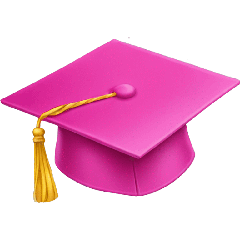 Pink graduation cap emoji