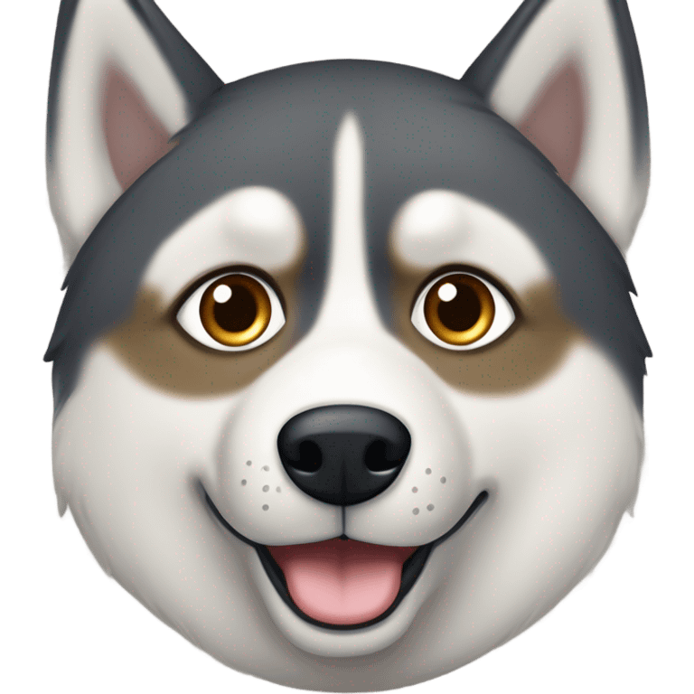 HUSKY roux au yeux marron clair avec du bleu dans l’œil droit   emoji