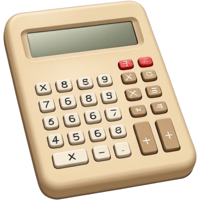 Small beige calculator  emoji