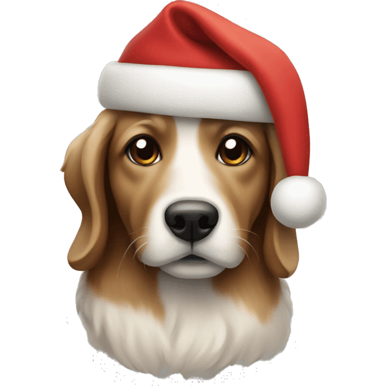 Christmas dog emoji