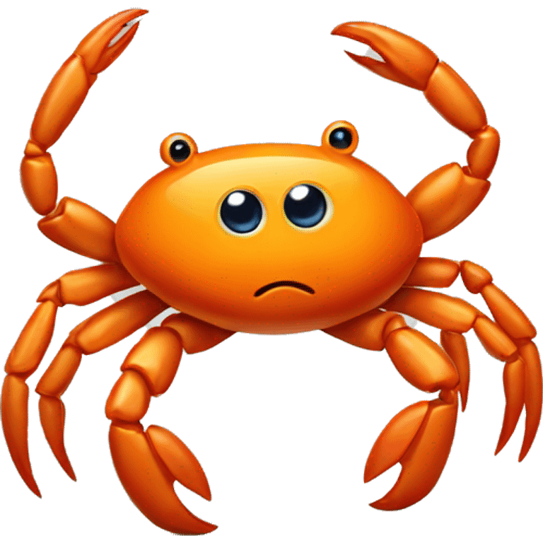 Dancing orange crab with big eyes  emoji