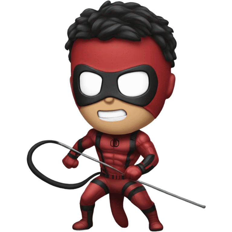 Daredevil marvel with whip  emoji