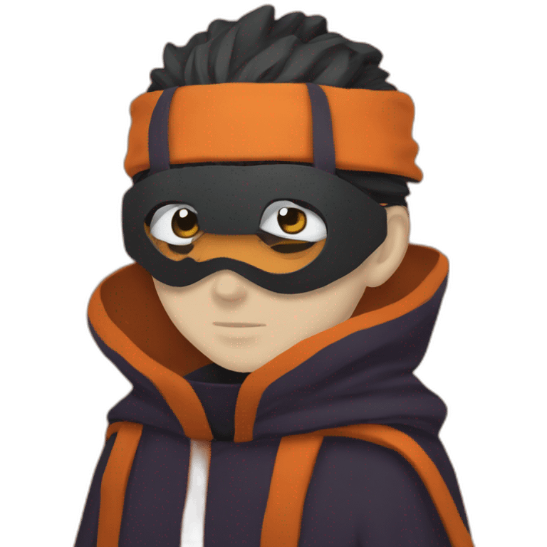 Obito Uchiha in his orange mask and cloak emoji