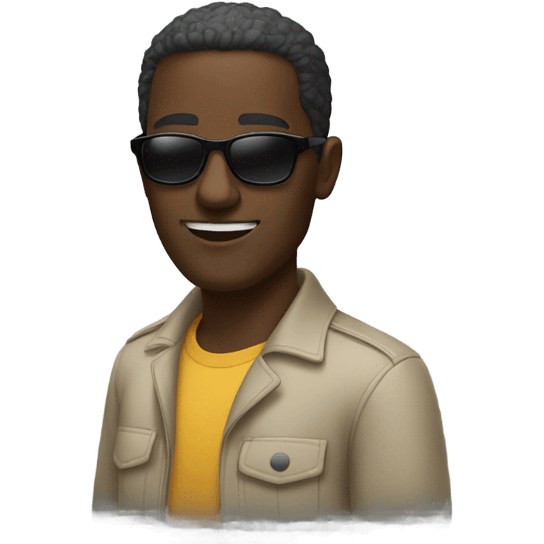 Black man wearing sunglasses  emoji