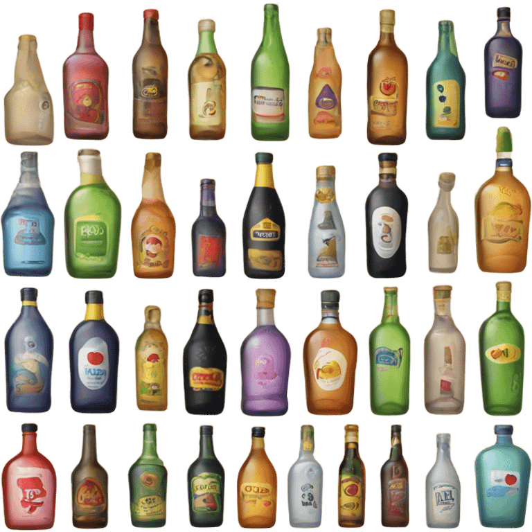 alcohol bottles emoji