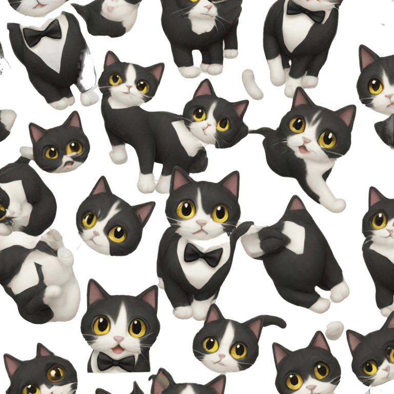 Tuxedo cat emoji