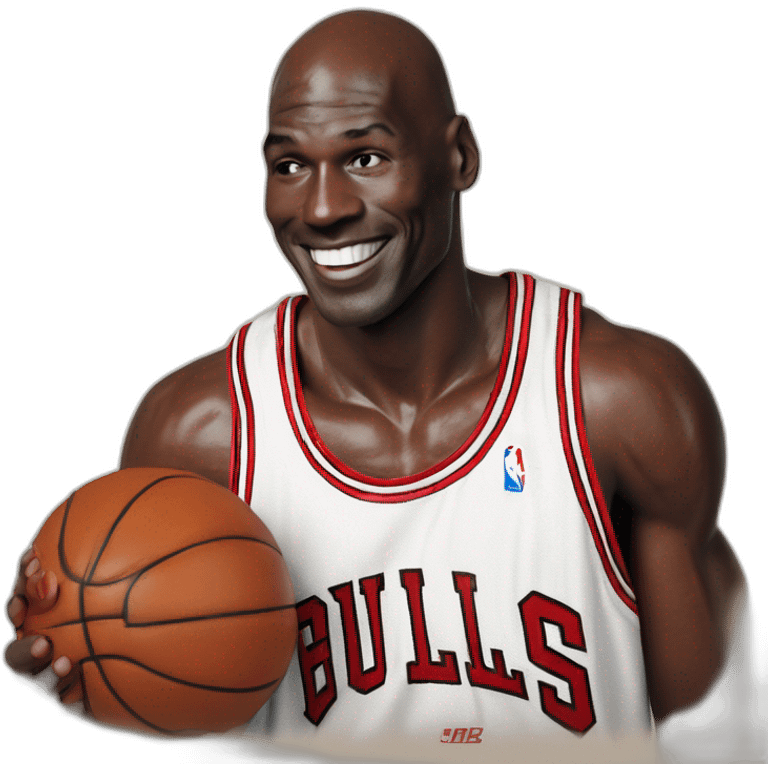 Michael jordan haciendo un mate emoji