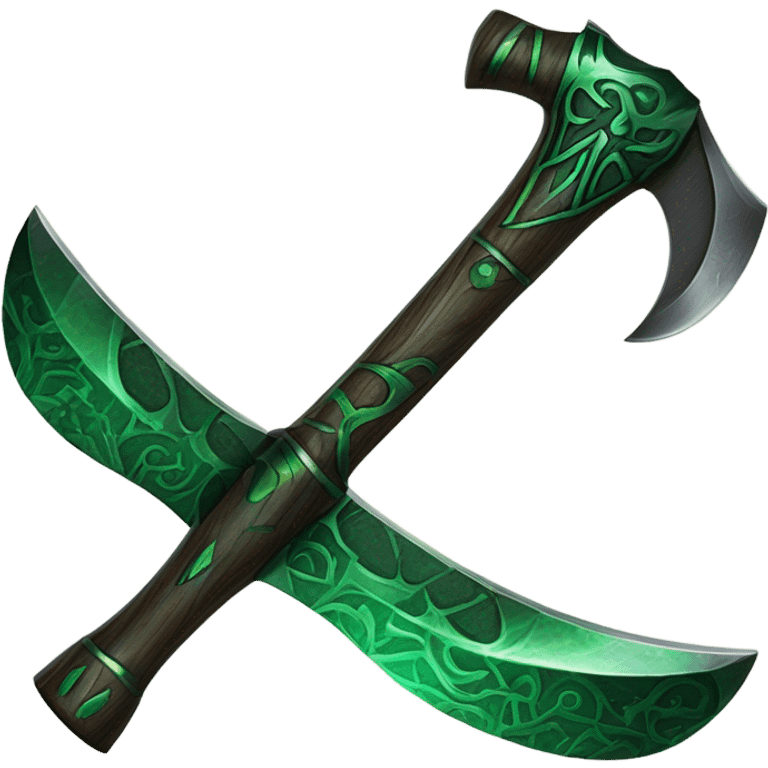 Emerald Axe emoji