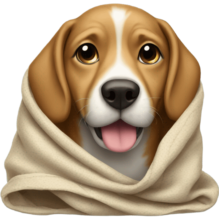 Dog under a blanket  emoji