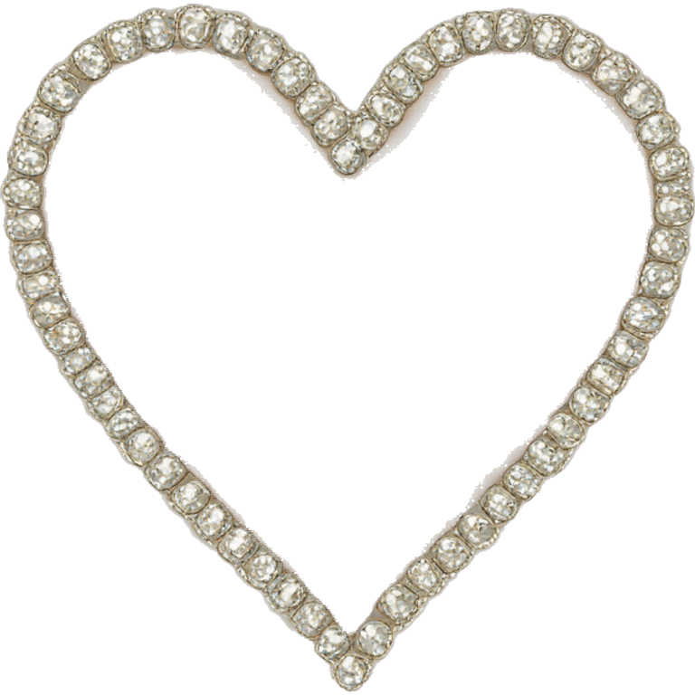 Beige Heart with bling  emoji