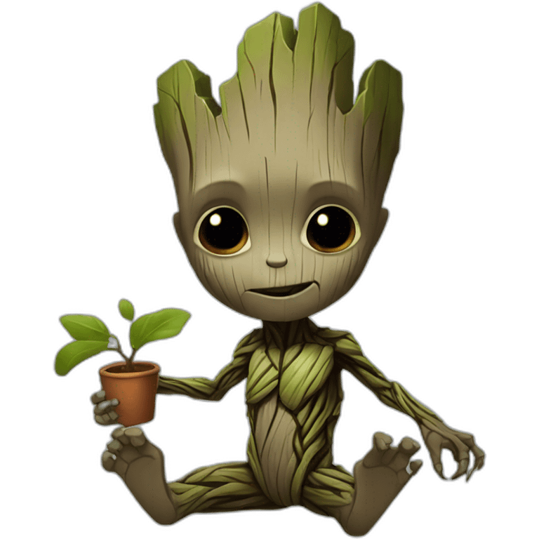 zombie baby groot emoji