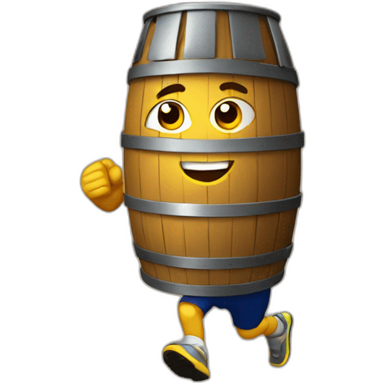 runner in a barrel emoji