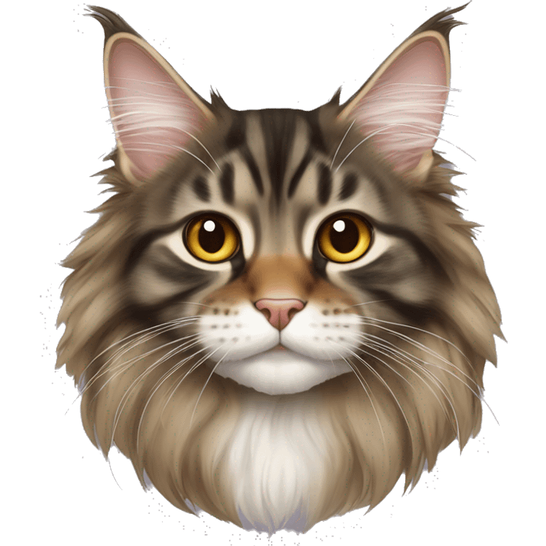 Maine coon kiss small maine coon emoji