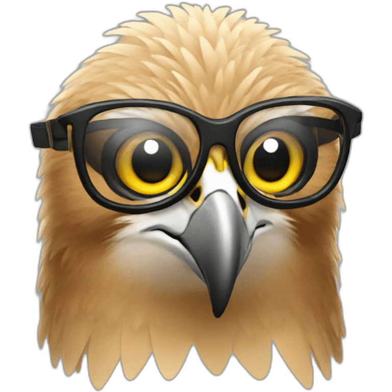 falcon with glasses emoji