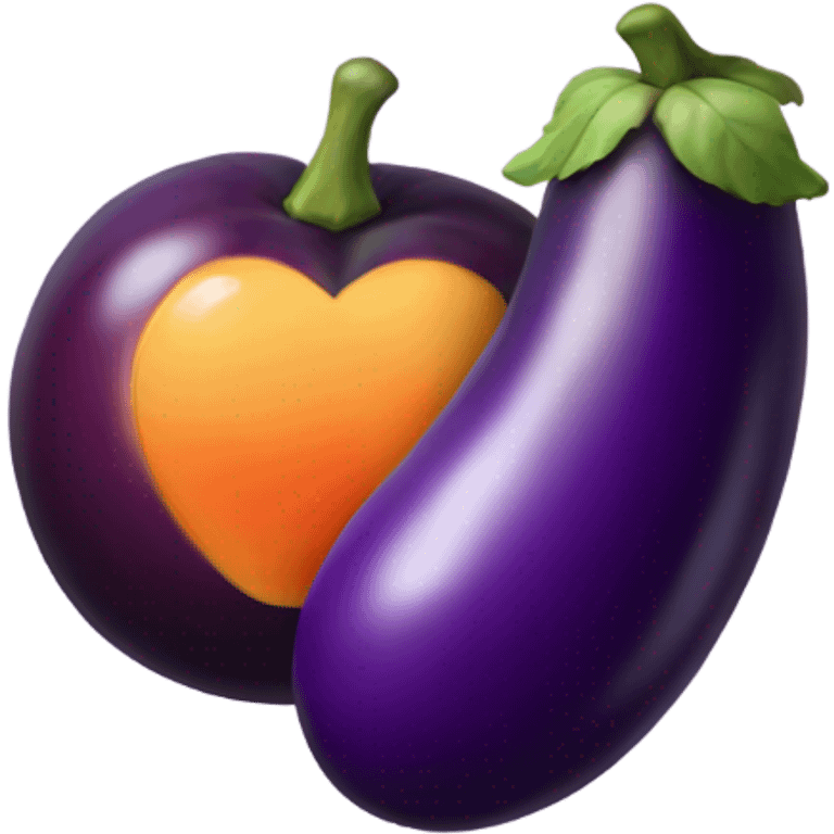 eggplant and peach emoji