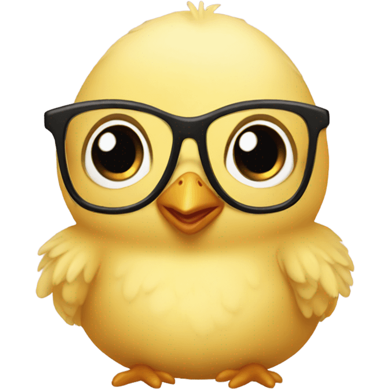 baby chick with specs hispanic though emoji