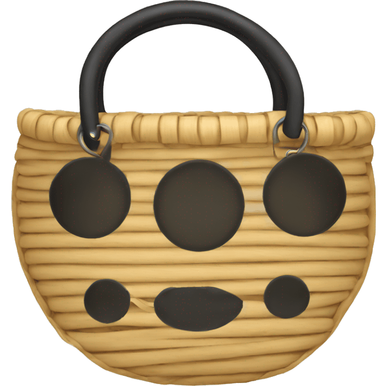 Straw circle bag emoji