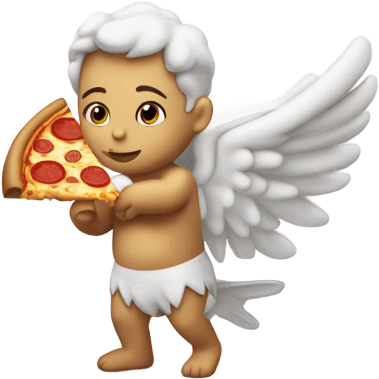 Cupido che lancia freccia di pizza  emoji