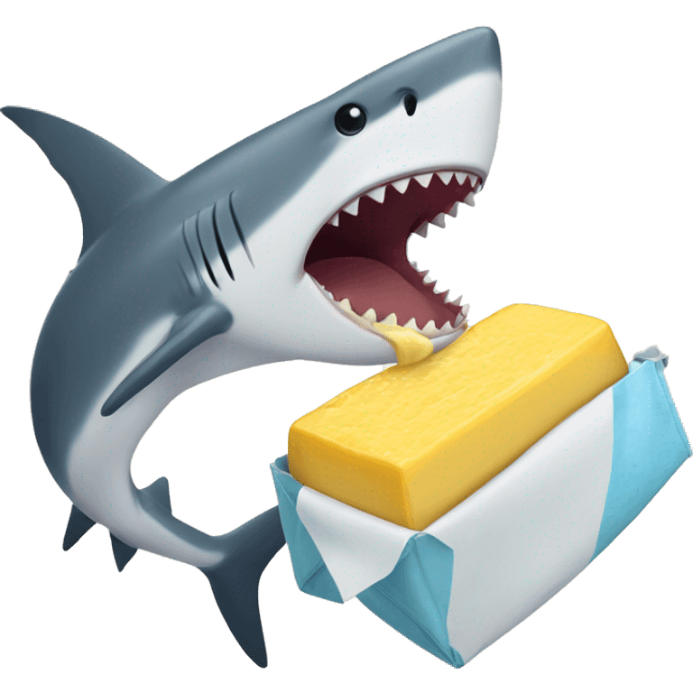 Shark eating butter emoji