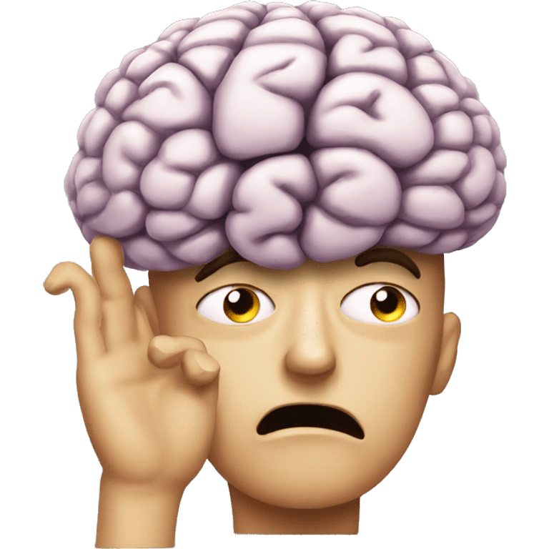 Really Stupid Brain with Hand Pinch emoji