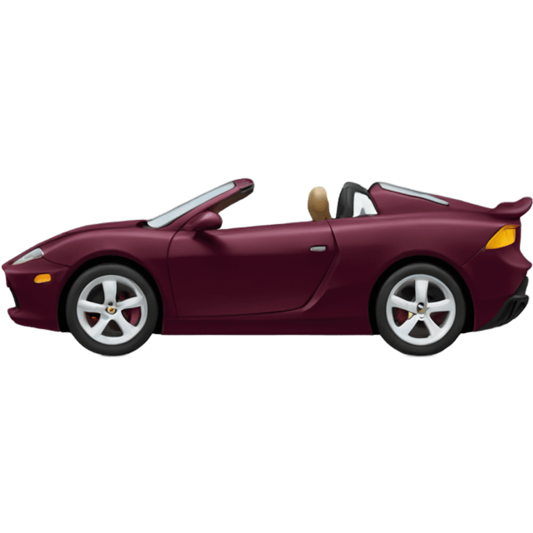 burgundy sports car emoji