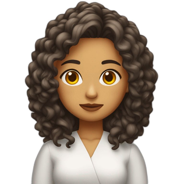 Chica rizada emoji