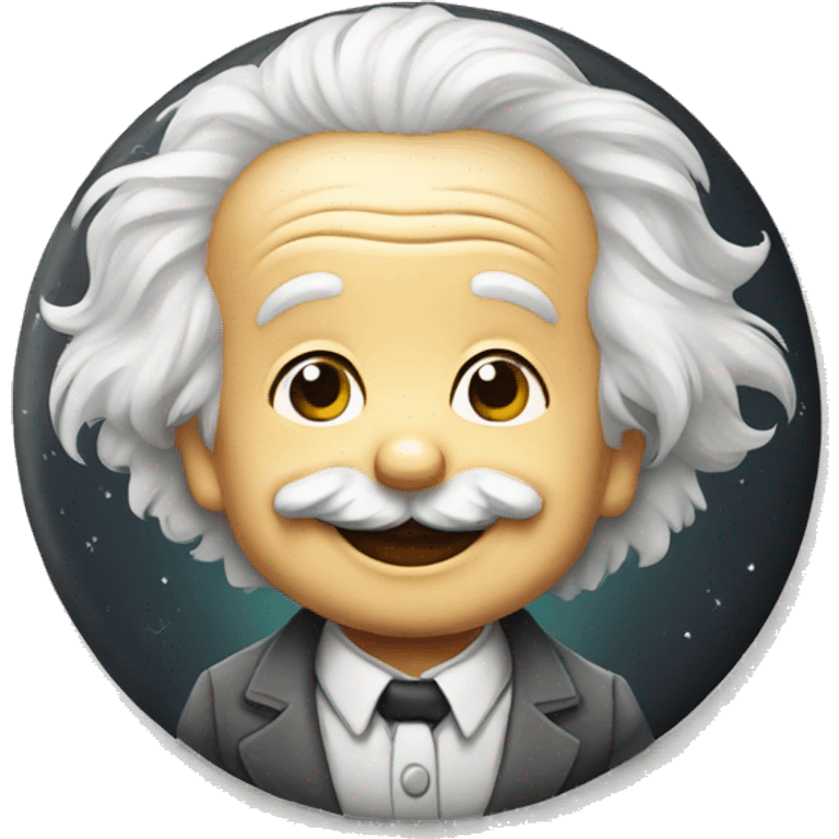 albert einstein happy infant badge emoji