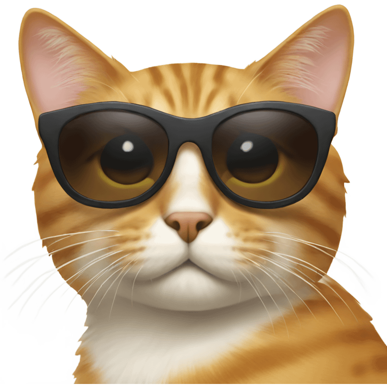 Cat with sunglasses emoji