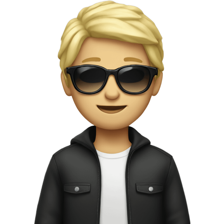 Blonde boy with sunglasses emoji