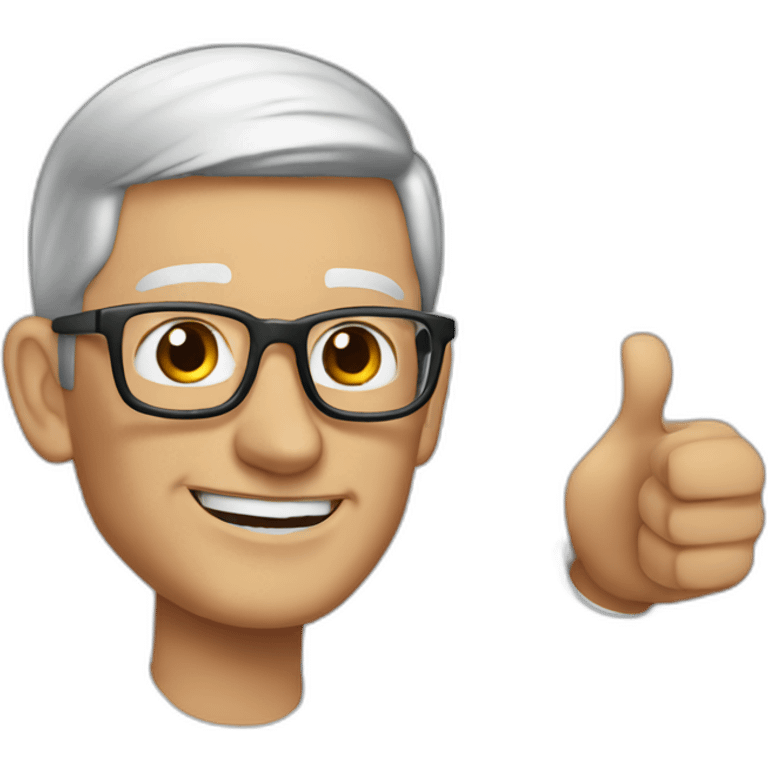 Tim Cook saying good morning emoji