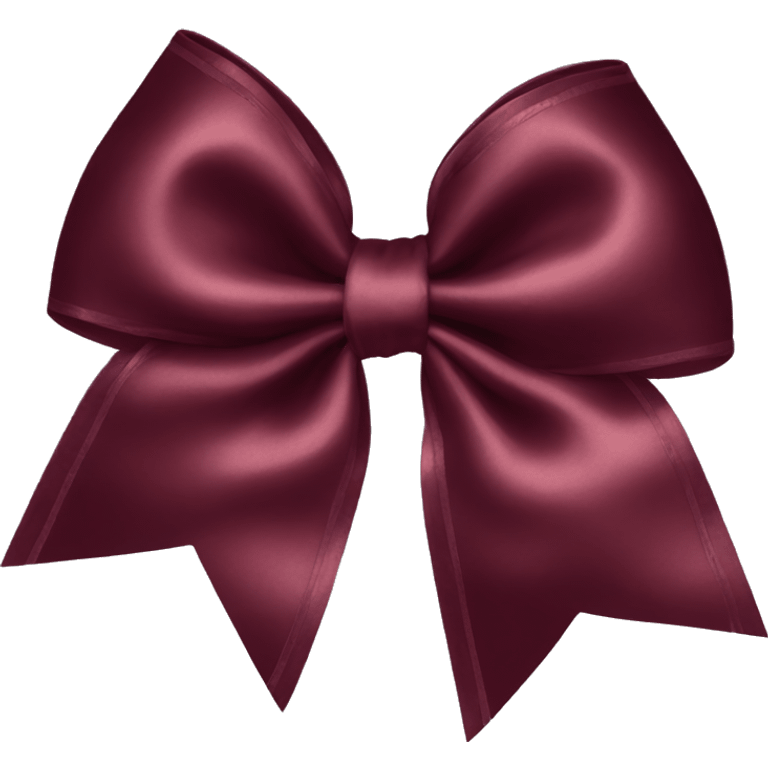 Burgundy satin bow emoji