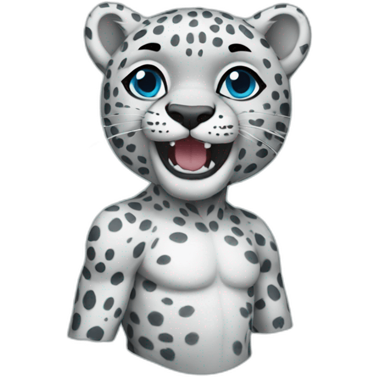 swimmer snow leopard emoji