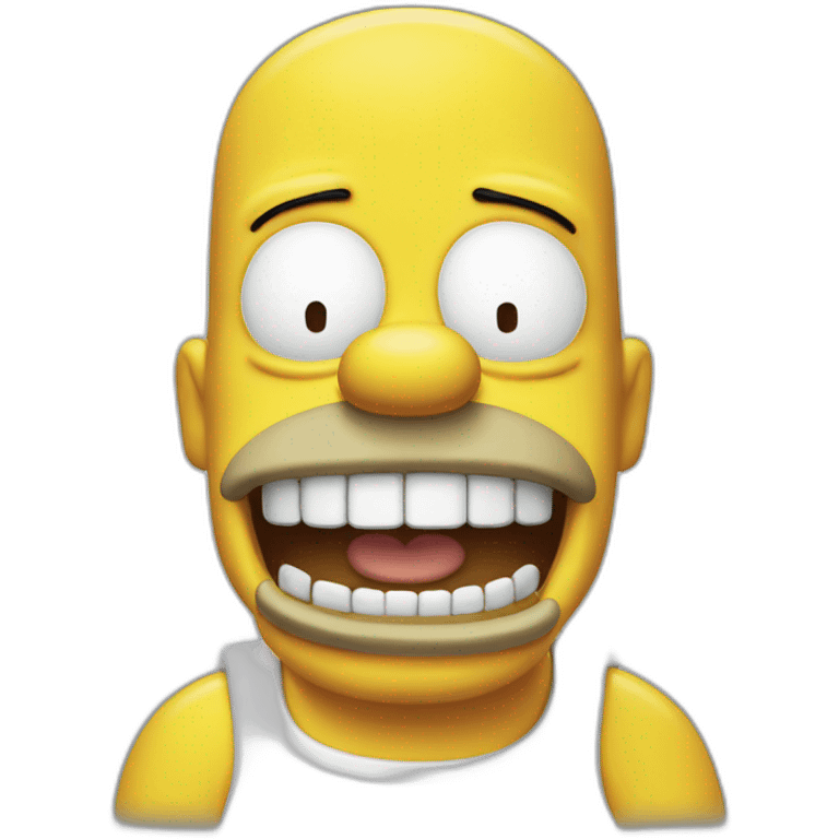 Homer Simpson who laughs emoji