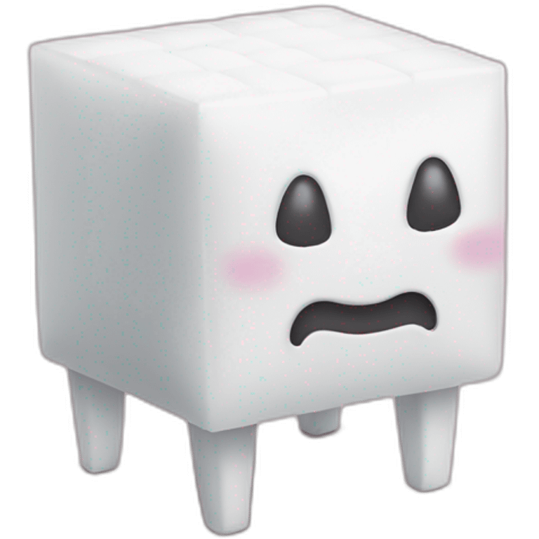 sugar cube with human legs emoji