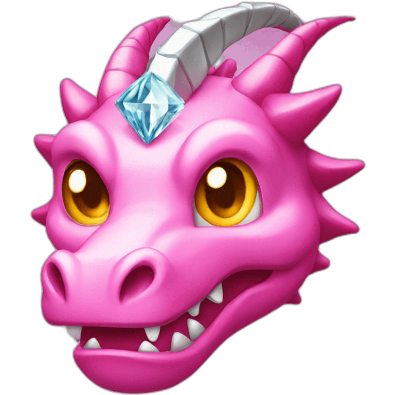 Pink Dragon Head With Diamond Horn emoji