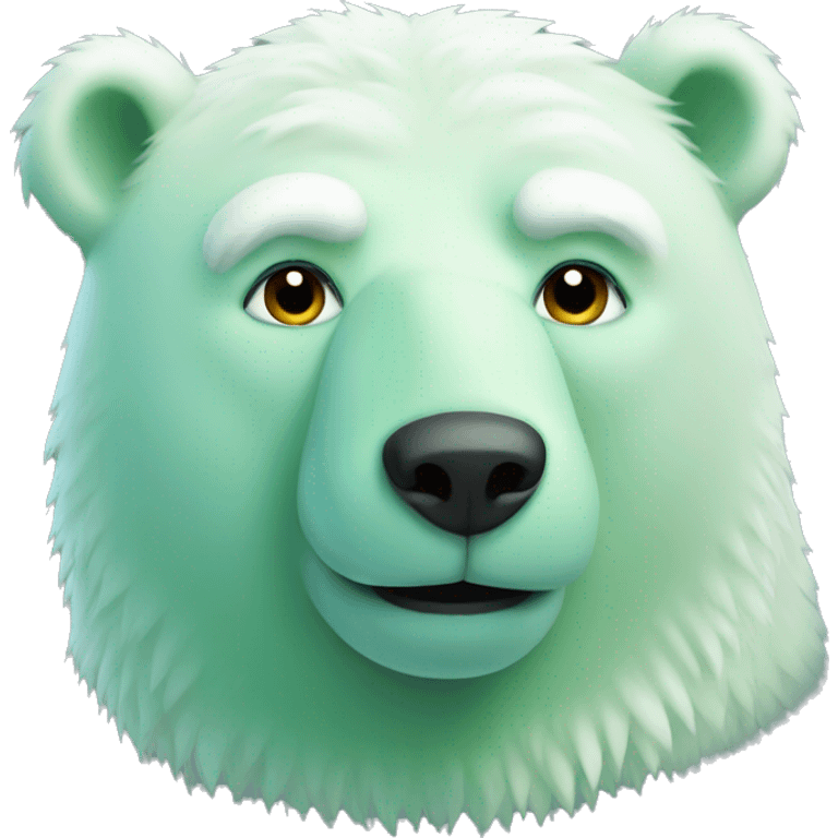 Green polar bear emoji